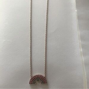 EUC Crislu Mickey Mouse Rainbow Necklace